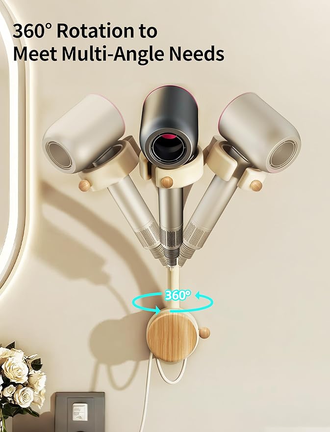 Hands Free Hair Dryer Holder Wall Mounted - Image 3
