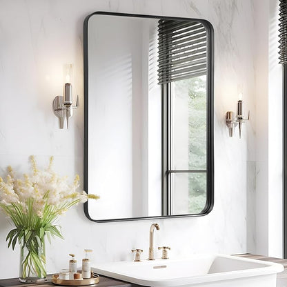 Fabuday Bathroom Mirror Over Sink 24x36 Black by Fabuday