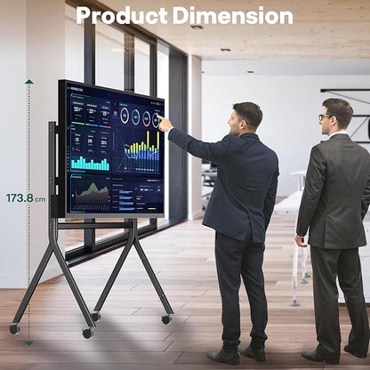 Sylvox TV Floor Stand for 65-75 Inch TVs, Heavy Duty Rolling TV Stand Max Load - Image 4