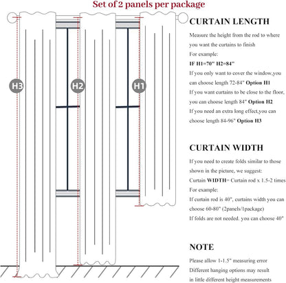 100% Blackout Thermal Curtains 84 Length 2 Panels Set for Bedroom, Linen Windows Pinch Pleated Drapes with Hooks for Track 7ft Modern Rustic Living Room Darkening Curtains 84 Inches Long Off White