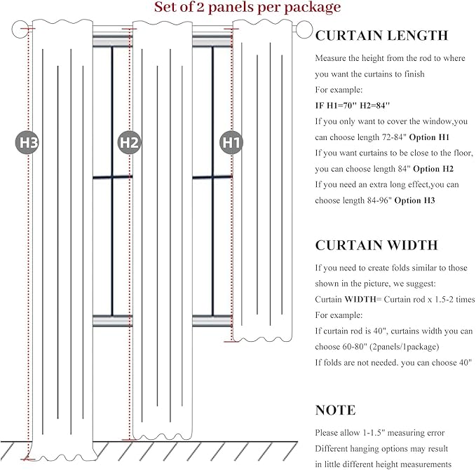 Birch Total Blackout Curtains 96 Inches Long - Image 3