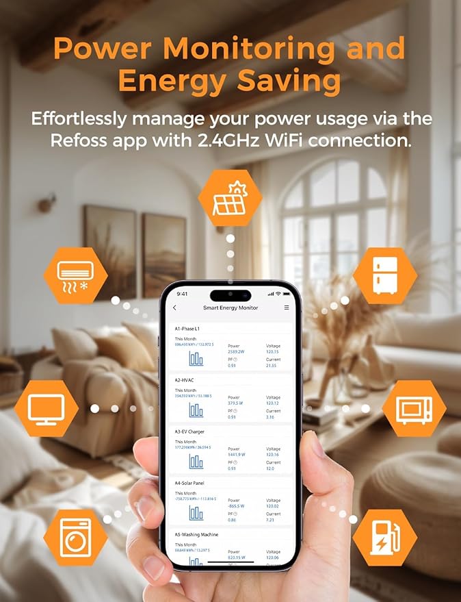 Smart Home Energy Monitor Supports Home Assistant, Real-Time Accurate Energy - Image 8