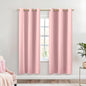 KOUFALL Blush Pink Curtains 2 Panels 63 Inch Length by KOUFALL