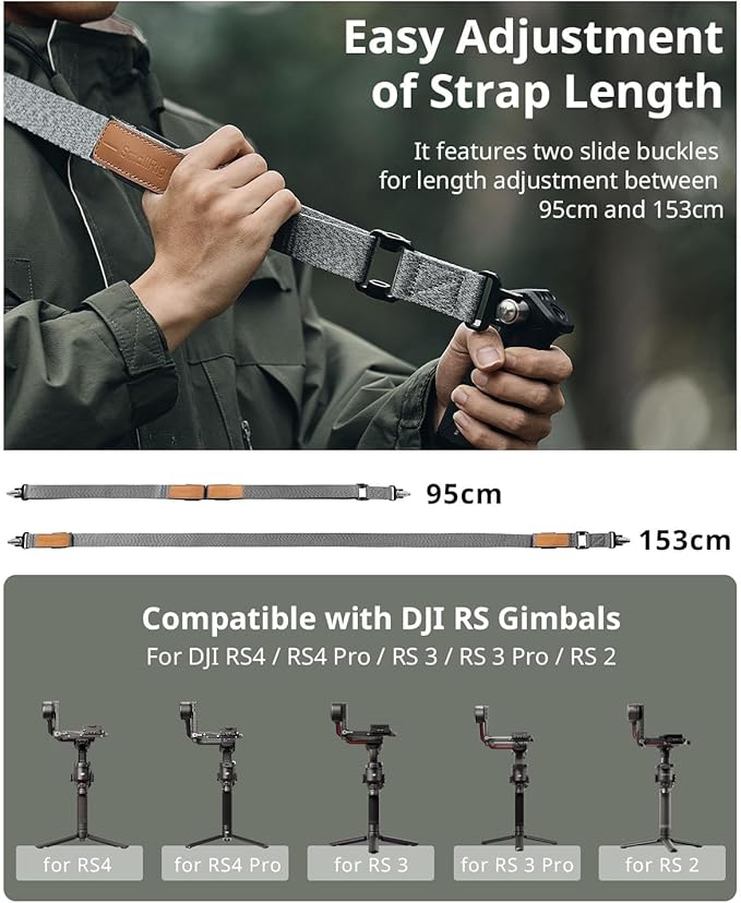 SmallRig RS3 RS2 Weight-Reducing Shoulder Strap Compatible - Image 5