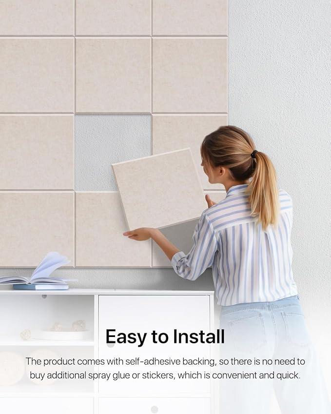 18 Pack Soundproof Wall Panels Self-Adhesive, Square Sound Proof Foam Panels - Image 6