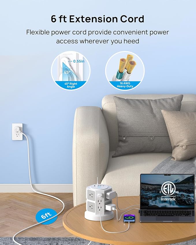 TROND Tower Surge Protector Power Strip - Image 7