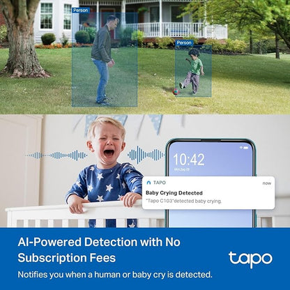 Tapo 1080p Pan/Tilt Indoor/Outdoor Security Camera – Free Person/Baby Cry - Image 5