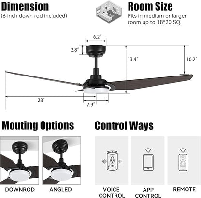 SMAAIR 56 Inch Smart Ceiling Fan - Image 3