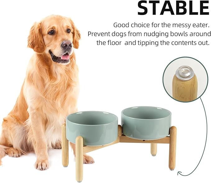 Ceramic 7.3inch Raised Double Bowls Set - Image 6
