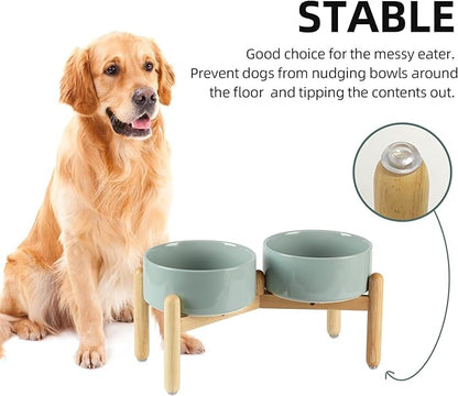 Ceramic 7.3inch Raised Double Bowls Set - Image 6