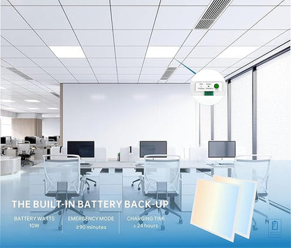 2X2 LED Flat Panel Light Emergency Battery Backup, 40W-3000K/4000K/5000K - Image 5