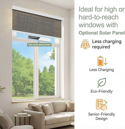 Tipiace Motorized Blinds with Remote Window Roller Shade Wireless Rechargeable - Image 7
