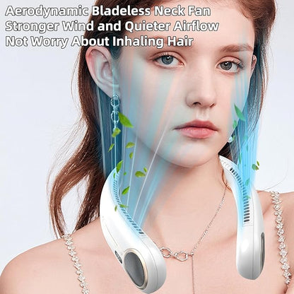 Portable Neck Fan, Hands Free Personal Wearable Bladeless Fan, 6000mAh USB - Image 6