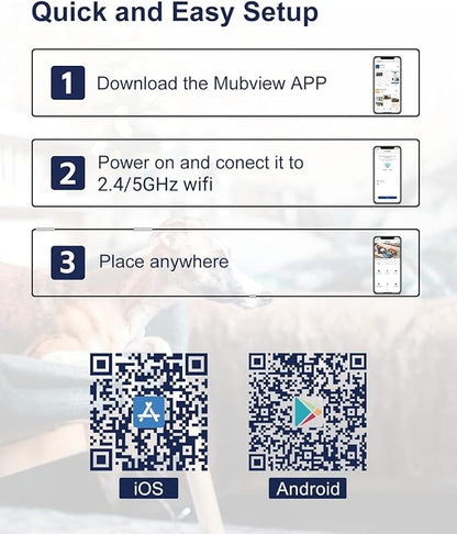 MUBVIEW Cameras for Home Security, 2.4/5GHz WiFi 2K Indoor Wired Se2.curity - Image 9