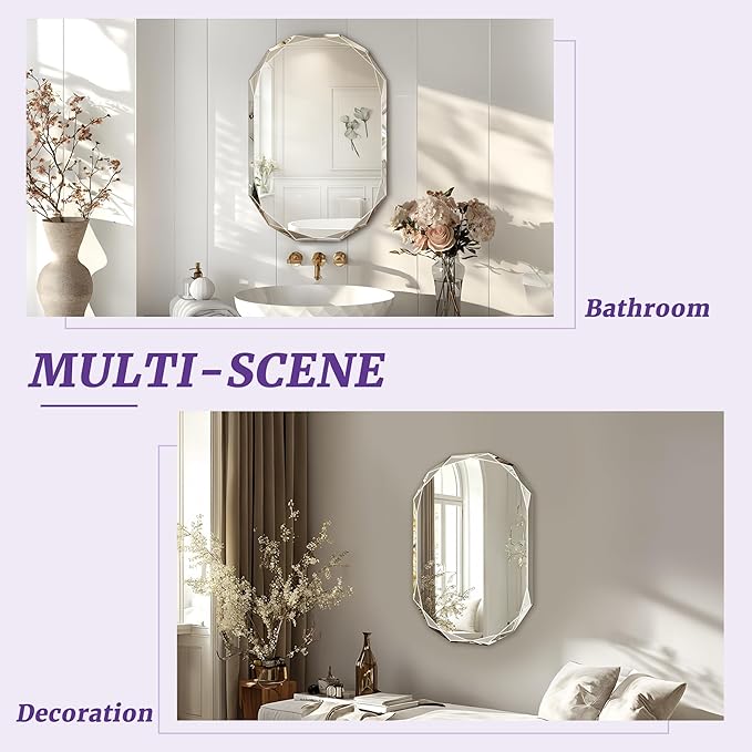 Bathroom Mirror for Wall, Bathroom Vanity Mirror, Wall Mount Vanity Mirrors - Image 7