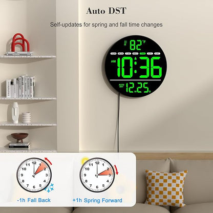 WallarGe Large Digital Wall Clock - Image 4