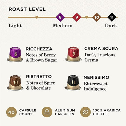 Peet's Coffee, Dark and Medium Roast Espresso Capsules Variety Pack, Compatible - Image 3