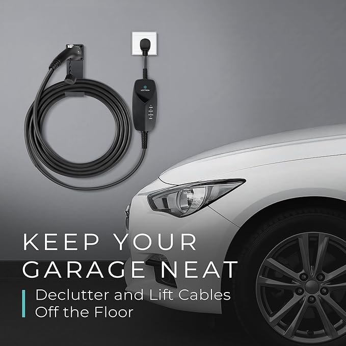 Lectron Electric Vehicle Charger Nozzle Holster Dock & J-Hook Combo - Image 2