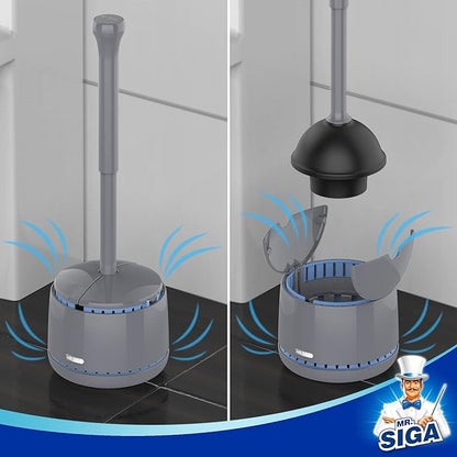 MR.SIGA Toilet Plunger with Holder, Heavy Duty Plunger with Sturdy Handle - Image 6
