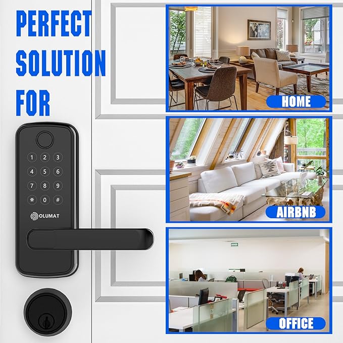 Smart Lock with Handle: Wi-Fi Keyless Entry Door Lock - Image 3