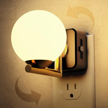 L LOHAS LED Night Lights Plug Into Wall, Dusk to Dawn Sensor, Soft White 3000K by LLOHASLED