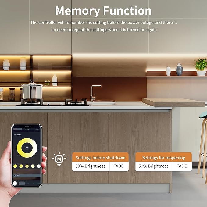 Pandery CCT LED Controller Kit, iOS/Andriod App Control 2.4G RF Wireless Remote - Image 9