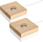 ZEERSHEE Pack 2 LED Light Base for Crystal Colorful Lights Square Wood Display by ForCrystalLovers