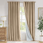 Lazzzy Cream Blackout Velvet Curtains 96 Inches Long Thermal Insulated Room by Lazzzy