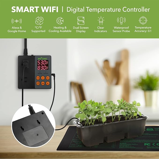 BN-LINK Smart WiFi Digital Temperature Controller Heating Cooling, Works - Image 2