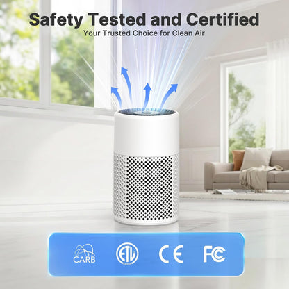 air purifiers for bedroom home, true hepa filter on a desk or shelf