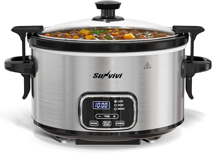 Sunvivi 4QT Programmable Slow Cooker by WeGetLife