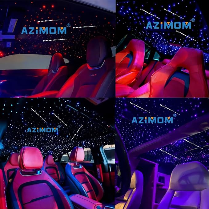 AZIMOM 6W RGBW 550pcs 0.03in 13.1ft Fiber Optic Starlight Headliner Kits - Image 6