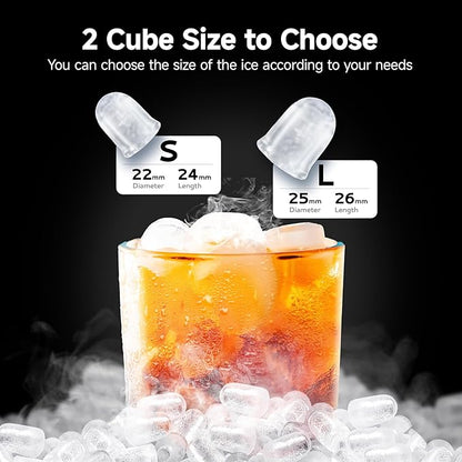 EUHOMY Ice Maker Countertop, 9 Cubes Ready in 6 Mins, Self-Cleaning, Portable - Image 3