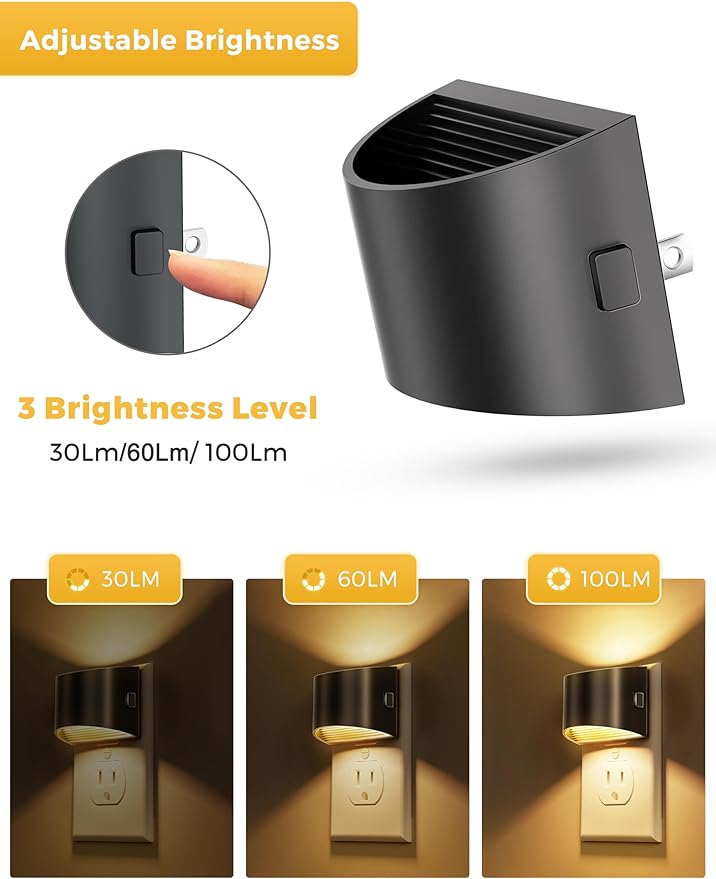 L LOHAS LED Night Lights Plug into Wall 2 Pack, Dusk to Dawn Sensor Nightlight - Image 5