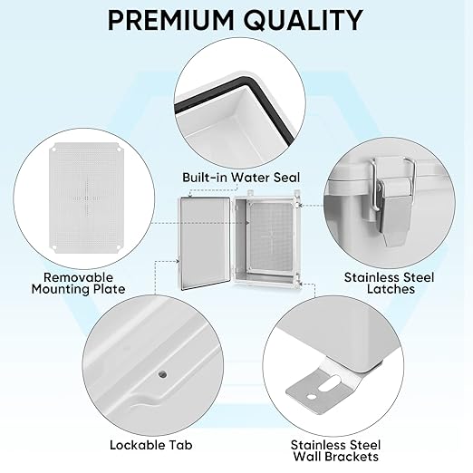 TICONN Waterproof Electrical Junction Box IP67 ABS Plastic Enclosure - Image 4