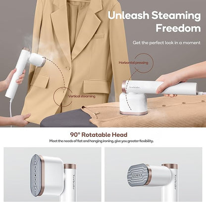 Newbealer Steamer for Clothes, 1200W Portable Steam Iron, 2 Steam Levels - Image 5