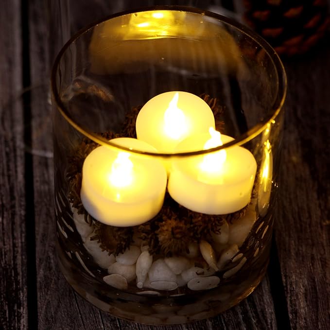 AGPTEK Tea Lights, 100 Pack Flameless LED Candles Battery Operated Tealight - Image 6