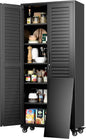 Garage Storage Cabinet with Wheels, Lockable Metal Storage Cabinet with 5 by REEMOON