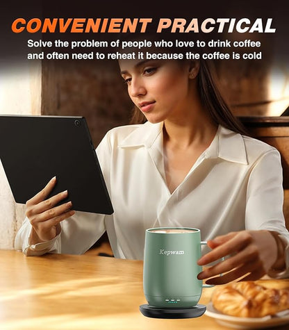 Kepwam Self Heating Coffee Mug T2, 16oz Smart Heated Coffee Mug, 150 Min - Image 8
