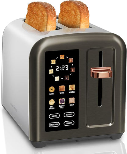 SEEDEEM Toaster 2 Slice, Full Touch Control Stainless Toaster, LCD Display by SEEDEEM