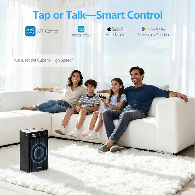 CleanForce Rainbow Cube | World’s First 4-in-1 Space-saving Air Purifier - Image 6