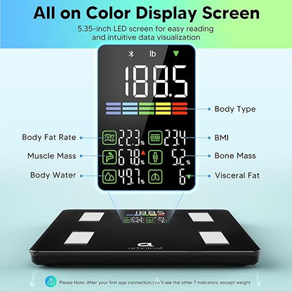 Arboleaf Smart Scale with BMI, Body Fat, Muscle Mass, 14 Composition Metrics - Image 2