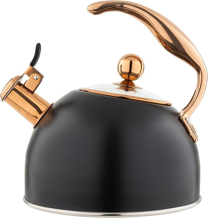 Viking 3-Ply Stainless Steel Tea Kettle, 2.6 Quart Stovetop Hot Water Pot by VikingCulinary