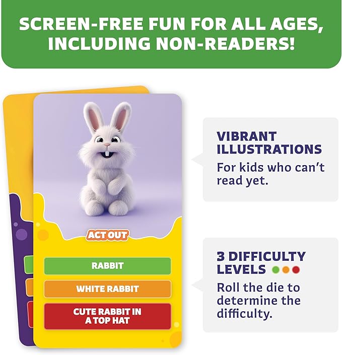 Epic Charades Game for Kids Ages 6+ – 200 Act Out & Explain Cards - Image 8