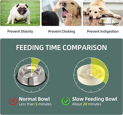 Ceramic 0.9 Cup Dog Bowl Slow Feeder - Image 4