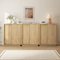 Fluted Shoe Cabinet with Sliding Door Set of 3, 6-Tier Large Hidden Storage by WINWY