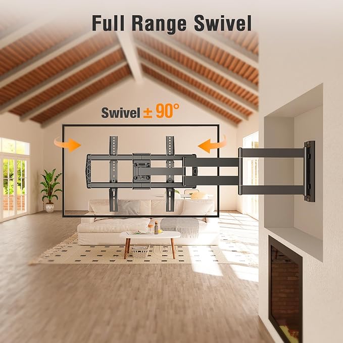 ELIVED Long Arm TV Wall Mount for Most 42-75 Inch TVs, 30 Inch Long Extension - Image 3
