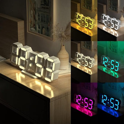 EDUP HOME 3D LED Neon Digital Desk Wall Alarm Clock RGB Night Light 7 Colors - Image 6