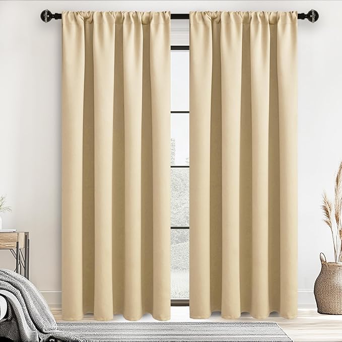 JIUZHEN Blackout Curtains for Bedroom– Thermal Insulated, Noise Reducing Room by JIUZHEN