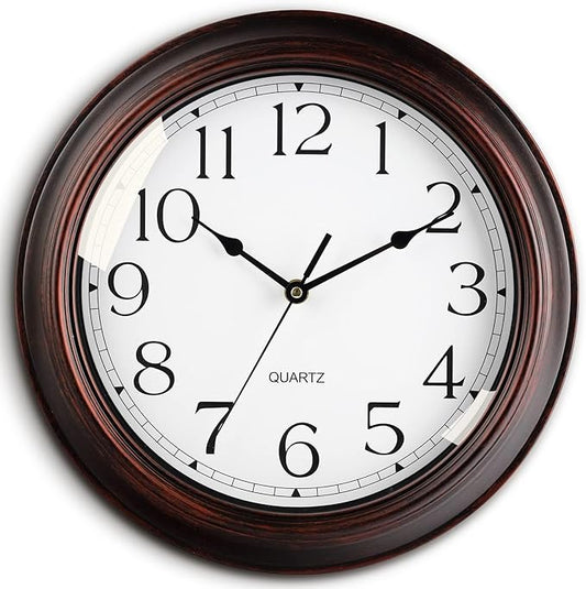 KECYET Wall Clock 10 Inch Battery Operated Silent Non-Ticking Wall Clock by KECYETWALLCLOCK